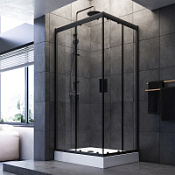 Душевой уголок Am.Pm Gem W90G-404-100280-BT 100х80 профиль черный матовый