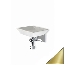 Мыльница Stil Haus Prisma PR09(18-BI) настенный, золото матовое/белый Мыльница Stil Haus Prisma PR09(18-BI) настенный, золото матовое/белый