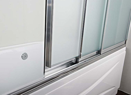 Шторка на ванну Cezares Family FAMILY-V-3-170/140-C-Cr-M 170 прозрачное стекло