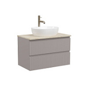 Тумба с раковиной и столешницей Sancos Snob R 80 SNR80SM+TT80A2X Doha Soft/Kreman