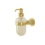 Дозатор для жидкого мыла Boheme Murano 10912-W-G белый/золото