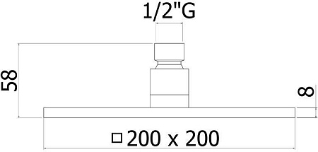 Верхний душ Paffoni Syncro ZSOF075BO белый матовый