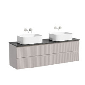 Тумба с раковиной и столешницей Sancos Snob R 160 SNR80SM+TT160A1 Doha Soft/Black Sky