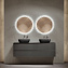 Мебель для ванной со столешницей Sancos Folk 160 FL80GS+TT160A1 Grey soft/Black Sky - фото 1