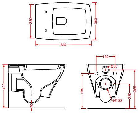 Чаша для унитаза подвесного ArtCeram Jazz JZV001 01;00 белый глянцевый