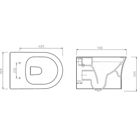 Крышка-сиденье для унитаза BelBagno Flay/Tanto BB82RSC с микролифтом