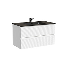 Тумба с раковиной Sancos Folk FL90W 90 Bianco/черный
