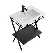 Консоль с раковиной Kerama Marazzi Piano Next PIA.N.65\BLK 65 черный матовый