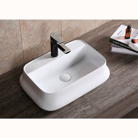 Раковина накладная Ceruttispa СТ9566 53x37 белый