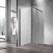 Душевая перегородка Vincea Walk-In VSW-1H900CLB прозрачное/черный матовый