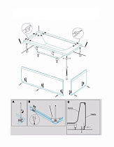 Комплект креплений Cezares CZR-SCR-FIX-KIT для 2-х панелей