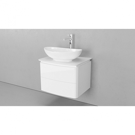 Тумба с раковиной Velvex Luna 60 белая