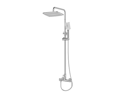 Душевая стойка BelBagno Acqua ACQUA-DOCM-CRM хром