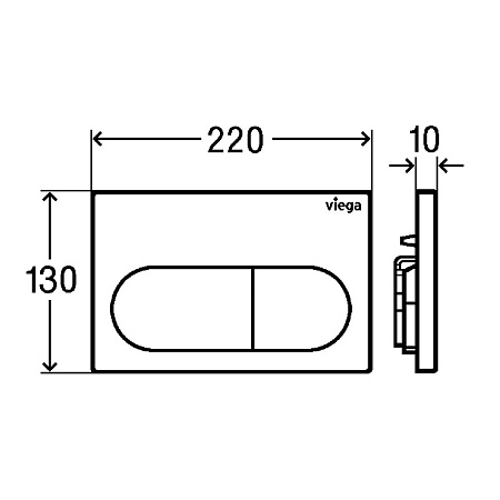 Кнопка смыва Viega Visign for Life 6 773748 хром