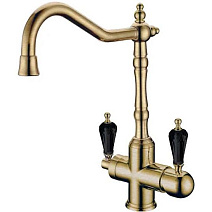 Смеситель Boheme Medici Ripresa 111-BSW для кухонной мойки, кран для питьевой воды, бронза/Swarovski