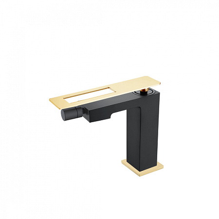 Смеситель Boheme Q 146-BG для биде, черный/золото