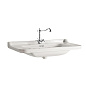 Раковина Kerasan Waldorf 4144K1bi/cr*1 120 c 1 отверстием под смеситель, белый