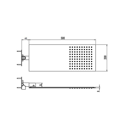 Верхний душ RGW Shower Panels 21140363-01 хром
