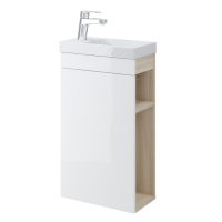 Тумба с раковиной Cersanit Smart B-SU-SMA-CO40/Wh 40 белый/светлый ясень