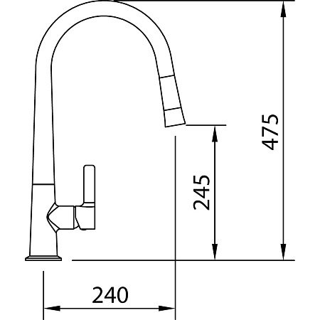 Смеситель Clever CHEF 99442 для кухонной мойки, хром