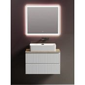 Мебель для ванной со столешницей Sancos Snob T 80 SNT80W+TT80A1 Bianco/Kreman