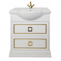 Тумба с раковиной Tessoro Foster TS-F9065-C-W-G 65 белый с патиной золото