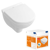 Унитаз подвесной Villeroy & Boch O.Novo 5688HR01 микролифт, альпийский белый