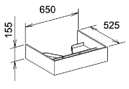 Тумба с раковиной Keuco Edition 300 30362009000 65 дуб 