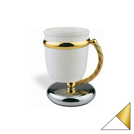 Стакан Stil Haus Giunone G718(04) белый/золото