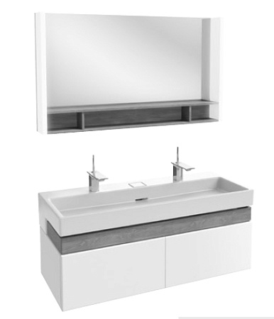 Мебель для ванной Jacob Delafon Terrace 150 см, белый бриллиант