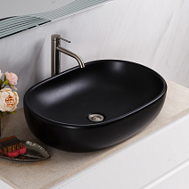 Раковина накладная BelBagno BB1084-H301 60x42x14 черный матовый