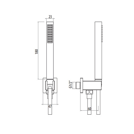 Душевая лейка Gattoni KTQ01/PDC0 хром