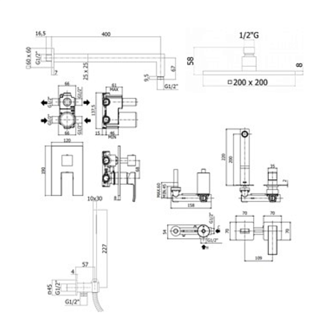 Душевой комплект Paffoni Elle KITEL015CR105 хром