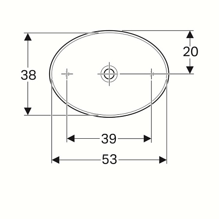 Раковина Geberit Variform 500.771.01.2 55х40 белый