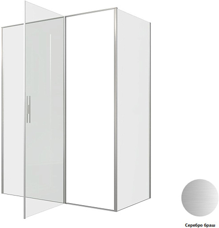 Душевой уголок Allen Brau Priority 3.31038.BA + 3.31041.BA 160x80 серебро браш