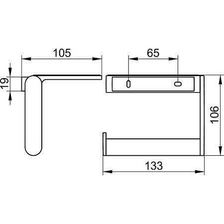 Держатель туалетной бумаги Keuco Plan 14973370000 с полкой, черный матовый