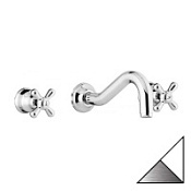 Смеситель Emmevi Deco Classic 12055BC для кухонной мойки, белый/хром