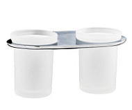 Стакан WasserKRAFT Kammel K-8328D двойной, хром/матовое стекло