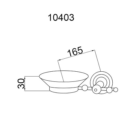 Мыльница Boheme Imperiale 10403 настенная, золото