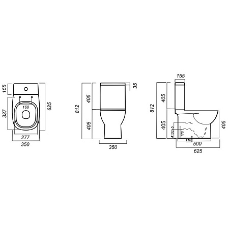 Унитаз-компакт Sanita Luxe Quadro SL DM QDRSLCC01040522 микролифт