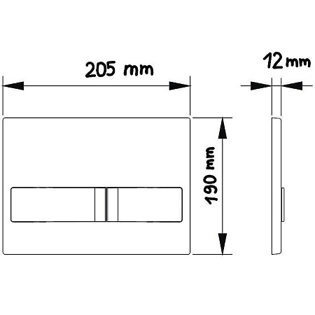 Кнопка смыва для инсталляций beWash Neox P04MC хром матовый