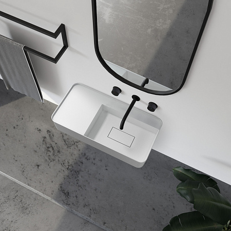 Раковина подвесная ABBER Stein AS2627-0.8 белый матовый