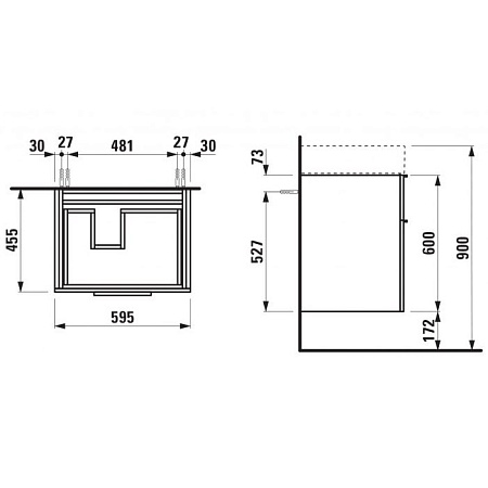 Тумба для комплекта Laufen Kartell by Laufen 4.0755.2.033.635.1 60 оранжевый глянцевый