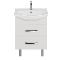 Тумба с раковиной Dreja Alda 99.0404 65 белый глянец