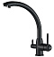 Смеситель Zorg Steel Hammer SH 699 BLACK для кухонной мойки, черный
