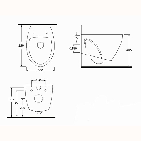 Унитаз подвесной beWash Helenen 69303201 с системой микролифт, белый глянцевый