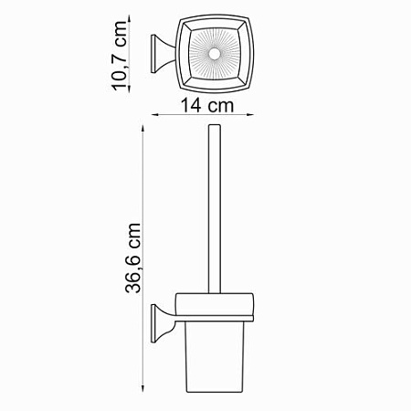 Ершик WasserKRAFT Wern K-2527 подвесной, хром