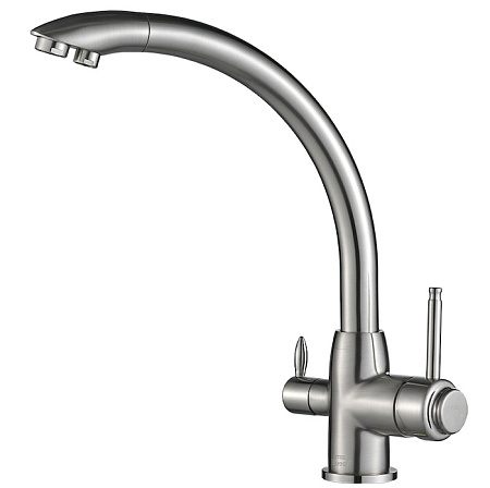 Смеситель Zorg Steel Hammer SH 699 SATIN для кухонной мойки, сатин