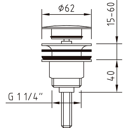 Донный клапан Clever Leo 98674 хром