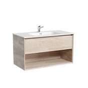 Тумба с раковиной Sancos Marmi 1.0 MR1.090EG 90 дуб галифакс натуральный/белый